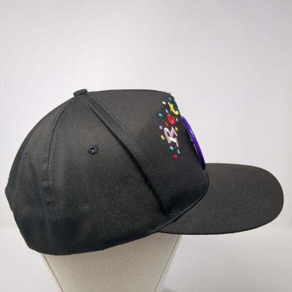 Retired Snapback 5 Panel Cap Black One Size Adjustable Embroidered Laid Back - Picture 5 of 9
